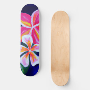 Plumeria de skateboard tropical
