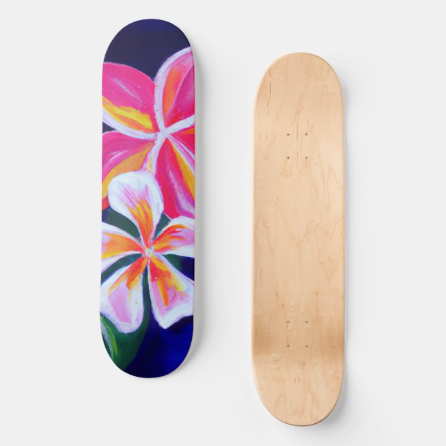 Plumeria de skateboard tropical (Anverso)