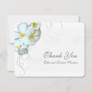 Plumeria Flourish Personalized Gracias Nota