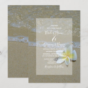 Plumeria Frangipani En Invitaciones A La Boda De A