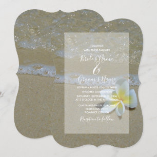 Plumeria Frangipani En Invitaciones A La Boda De A