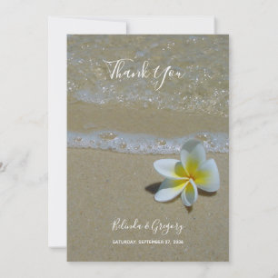 Plumeria Frangipani En La Tarjeta De Agradecimient