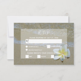 Plumeria Frangipani En Tarjetas RSVP De Boda De Ar