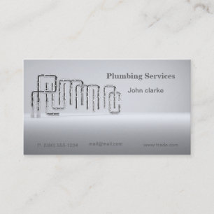 Plumming o tarjeta de visita comercial de