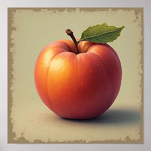 Plump Arte Fruto Nectarino Imprimir (Frente)