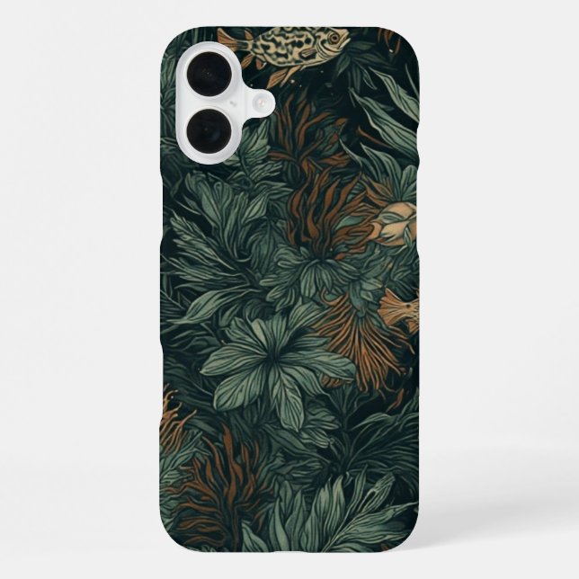 Plus Coral Cosmos Drift - Funda para IPhone 16 (Reverso )
