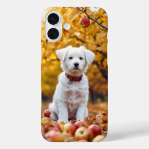 Plus Funda del iPhone 16 de Autumn Puppy Bliss