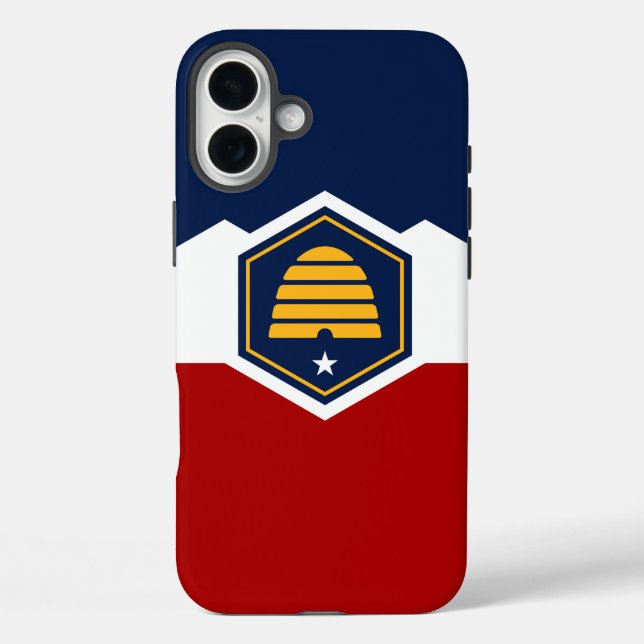 Plus Funda para Apple iPhone 16 Plus, bandera de Utah (Reverso )
