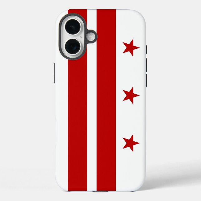 Plus Funda para Apple iPhone 16 Plus, bandera de Washin (Reverso )