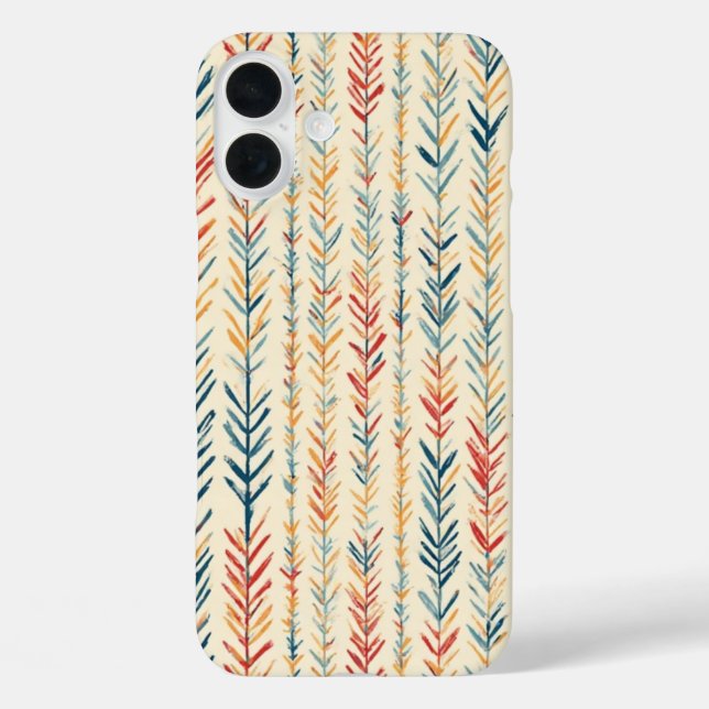 Plus Tiras de agujas de pino pintadas - Funda IPhone 16 (Reverso )