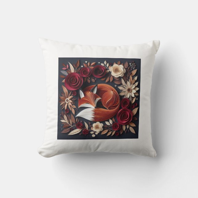 "Plush Comfort: Cojín decorativo de poliéster prem (Anverso)