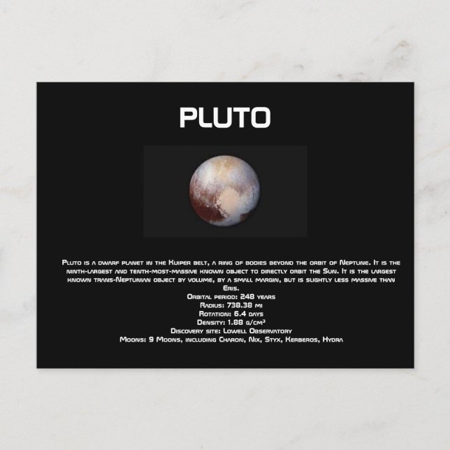 Plutón postal (Anverso)