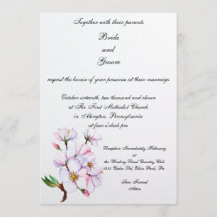 PMACarlson Cherry Blossom Wedding Invitación