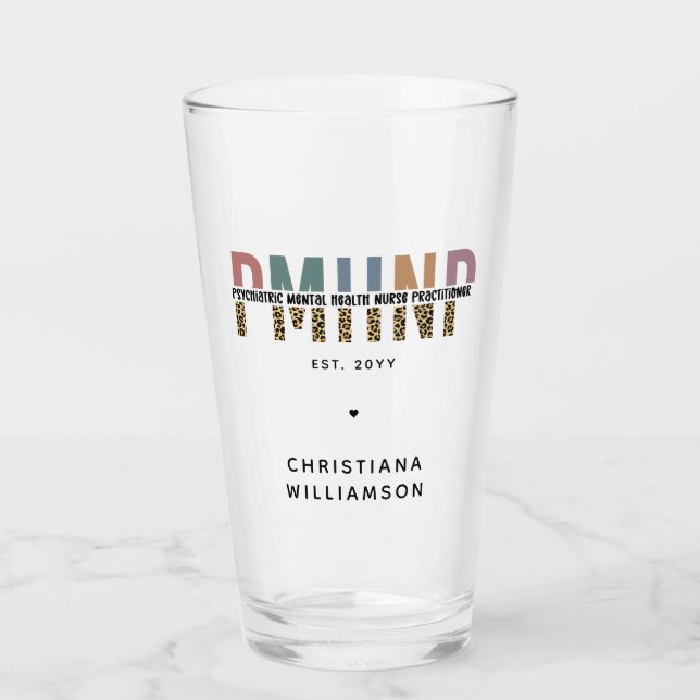 PMHNP Leopard Print Psiquiátrica Mental Health NP (Anverso)