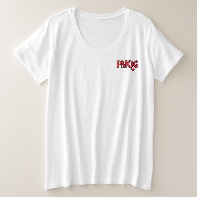 PMQG Camisas más tamaños para mujeres (Anverso del diseño)