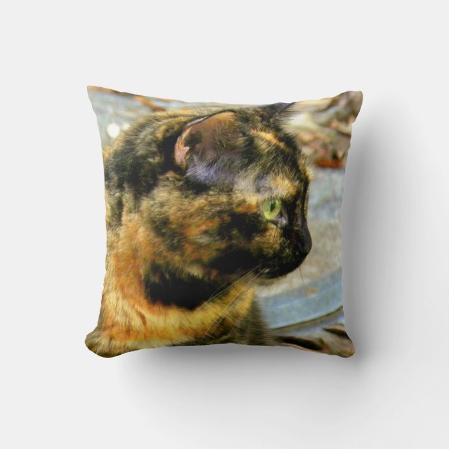 Poca almohada de Mojo del gato de Tortie (Anverso)