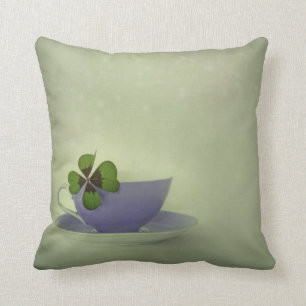 poca almohada de tiro de la suerte (trébol de