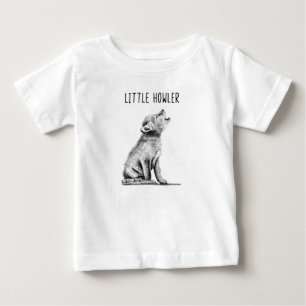 Poca camiseta del bebé de Cub de lobo del chilló