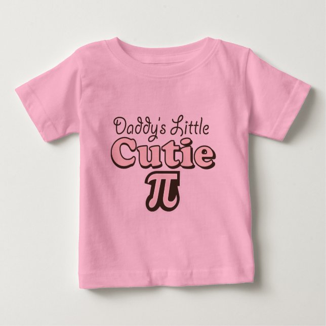 Poca camiseta del bebé de Cutie pi del papá (Anverso)