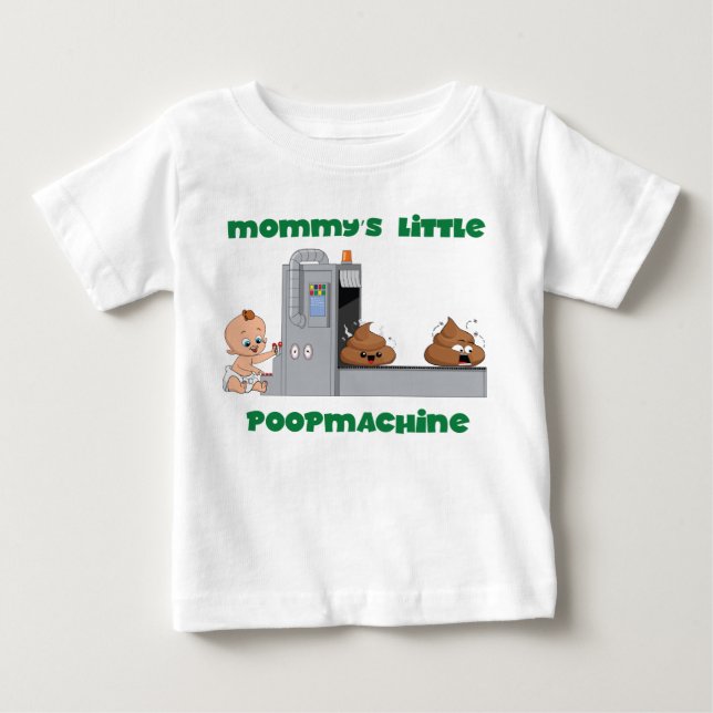 Poca camiseta del bebé de la máquina del impulso (Anverso)
