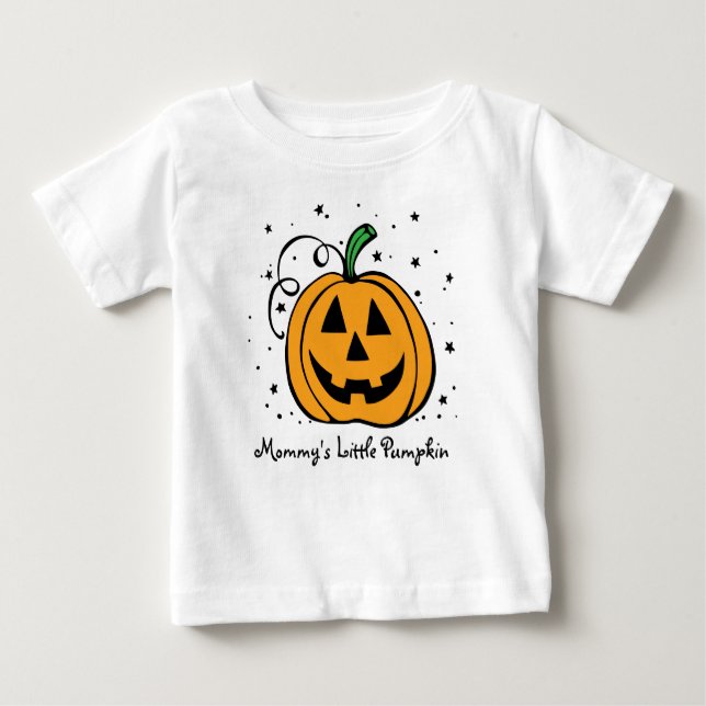 Poca camiseta infantil de la calabaza de la mamá (Anverso)