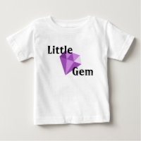 Poca camiseta púrpura del bebé de la gema