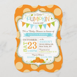 Poca invitación de Baby Shower de los lunares de