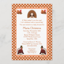 Poca invitación de Turquía Baby Shower