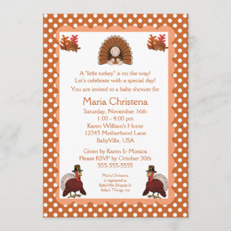 Poca invitación de Turquía Baby Shower