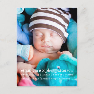 Poca invitación moderna ideal del nacimiento de