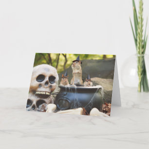 Poca tarjeta de felicitación de las brujas del