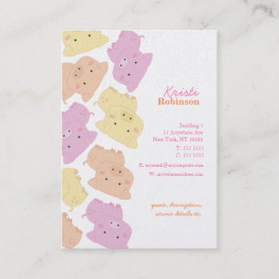 Poca tarjeta de visita del modelo de Piggies de la