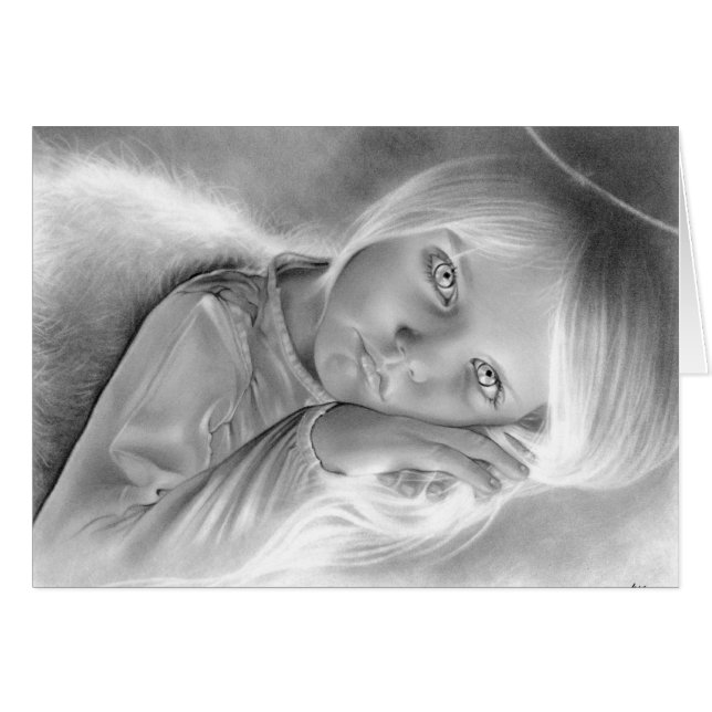 Poca tarjeta del ángel del cielo (Anverso (Horizontal))