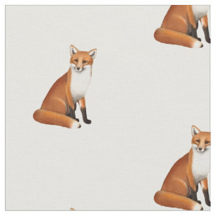 Poca tela de algodón peinada fauna del Fox rojo
