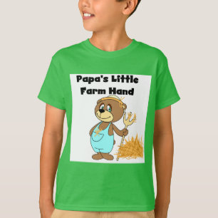 Pocas camisetas y regalos de la mano de la granja