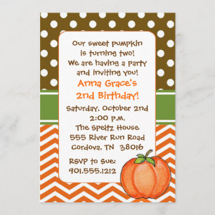 Pocas invitaciones del cumpleaños de la calabaza