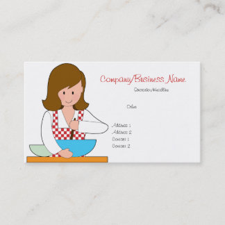 Pocas tarjetas de visita del cocinero