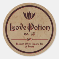 Poción de amor | Etiqueta de Halloween de época