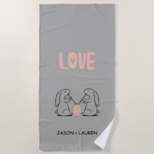 Poción de amor   Toalla de playa de Monograma