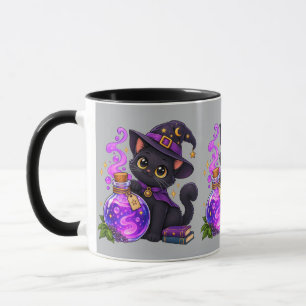 Poción de gato negro caprichosa bruja taza mágica