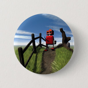 Poco botón rojo del robot