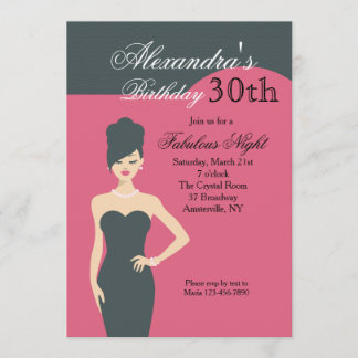 Poco invitación negra del vestido