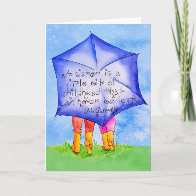 Poco pedazo de la niñez - tarjeta de felicitación (Anverso)