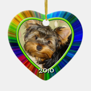 Poco primer ornamento del navidad de Yorkies
