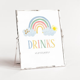 Poco Rayo de Señal de Bebidas Arcoíris Brillante