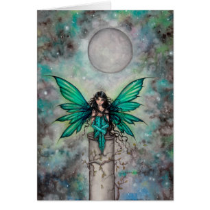 Poco Verde Fae Gótico Arte de Hadas Fantasía