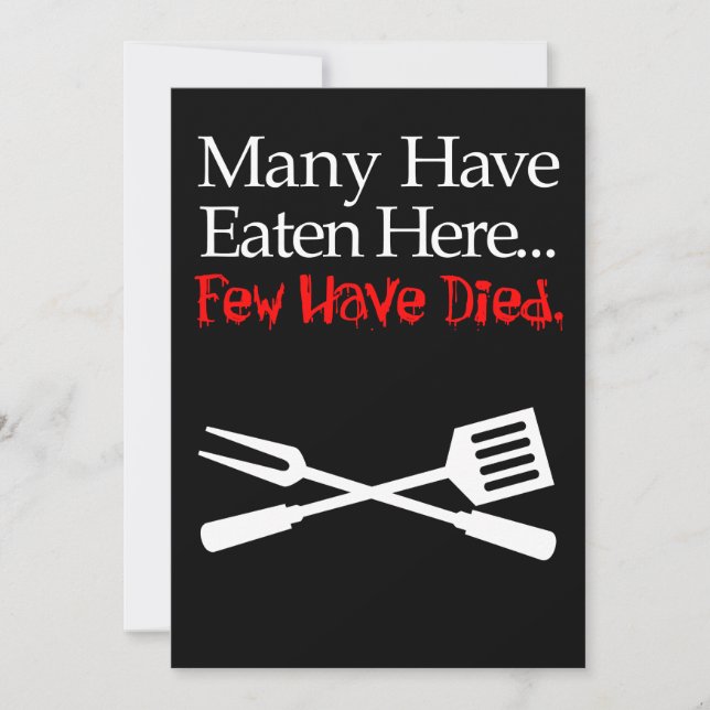 Pocos han muerto invitaciones divertidas (Anverso)