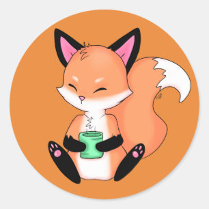 Pocos pegatinas de consumición del té del Fox
