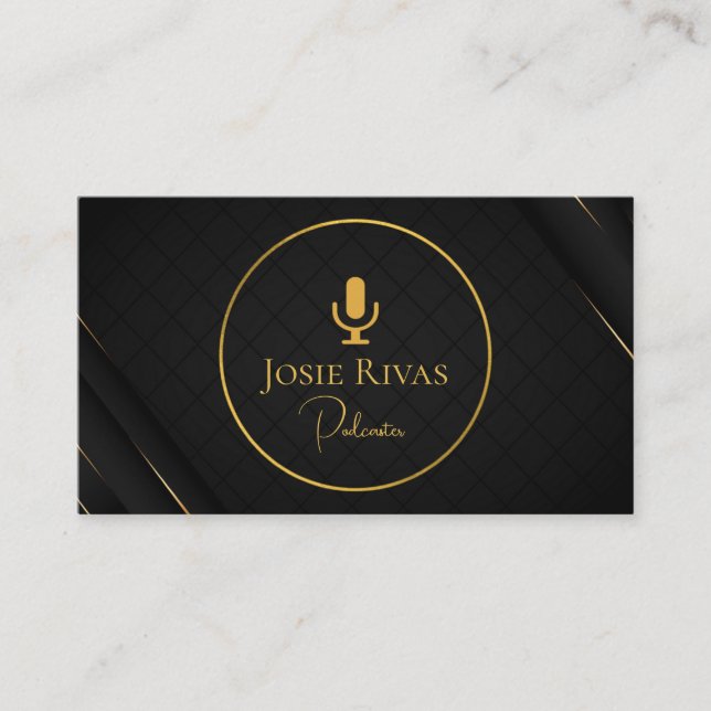 Podcast, tarjeta de presentación de Podcaster (Anverso)