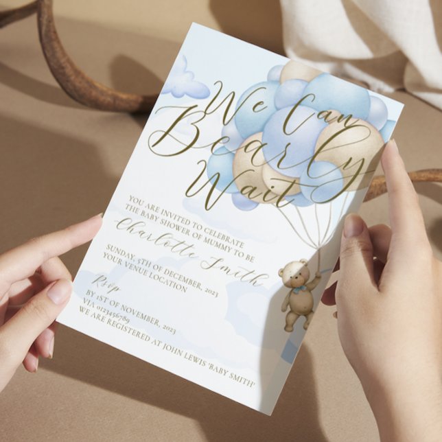 Podemos anticipar la invitación de Baby Shower de  (bear theme baby shower invite )